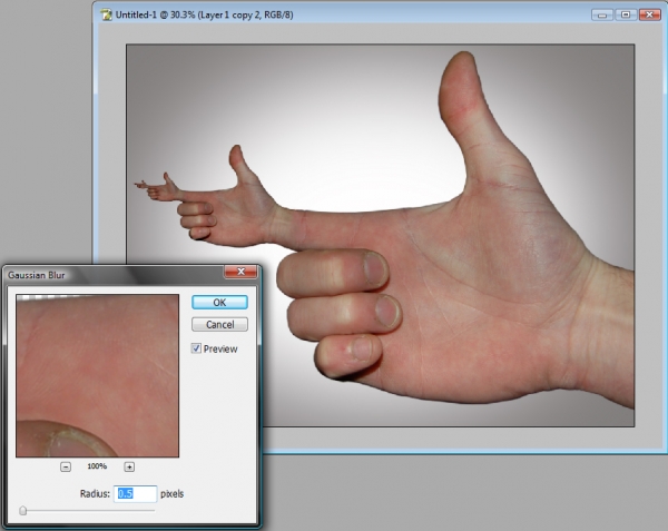 Creation of Fingerhand: Step 6